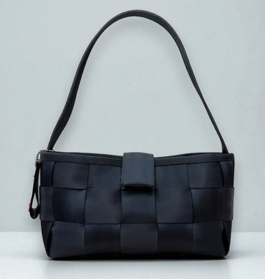 Harveys ORIGINAL SEATBELT Bag Black Baguette Shoulder Purse Handbag USA