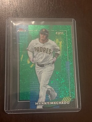 MANNY MACHADO 2026 TOPPS FINEST COMMON GREEN REFRACTOR #41 /99 PADRES Q5369