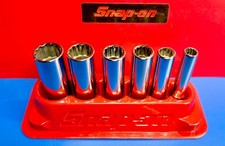 Snap-on Tools 14 Drive Sae 12-point Deep Essential Socket Set Excellent Cond.