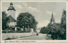 Ansichtskarte Jena Friedens-Stadt- und Katholische Kirche   (Nr.857)