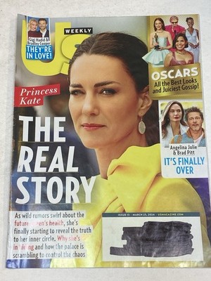 US Weekly Magazine Mar 25 2024 Princess Kate Gigi Hadid Bradley Cooper Brad Pitt