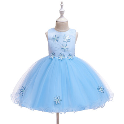 Children's dress princess tutu evening dress baby girl flowers princess dressess