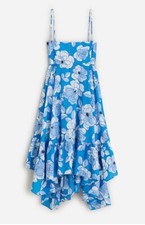 J Crew Convertible Beach Dress S Blue Peony Skirt Cover Up Resort Coastal Preppy