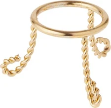 Bard's Brass-toned Egg Stand/Holder, Twisted Scroll Leg, 1.375" Brass 