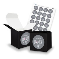Itenga Set Wir Sagen Danke M23 24X Geschenkbox Schwarz 650X650Mm Und Sticker