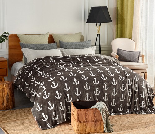 Floral Printed Micro Plush Blanket Flannel Fleece Blanket Bed Blanket Throw King - Picture 10 of 52