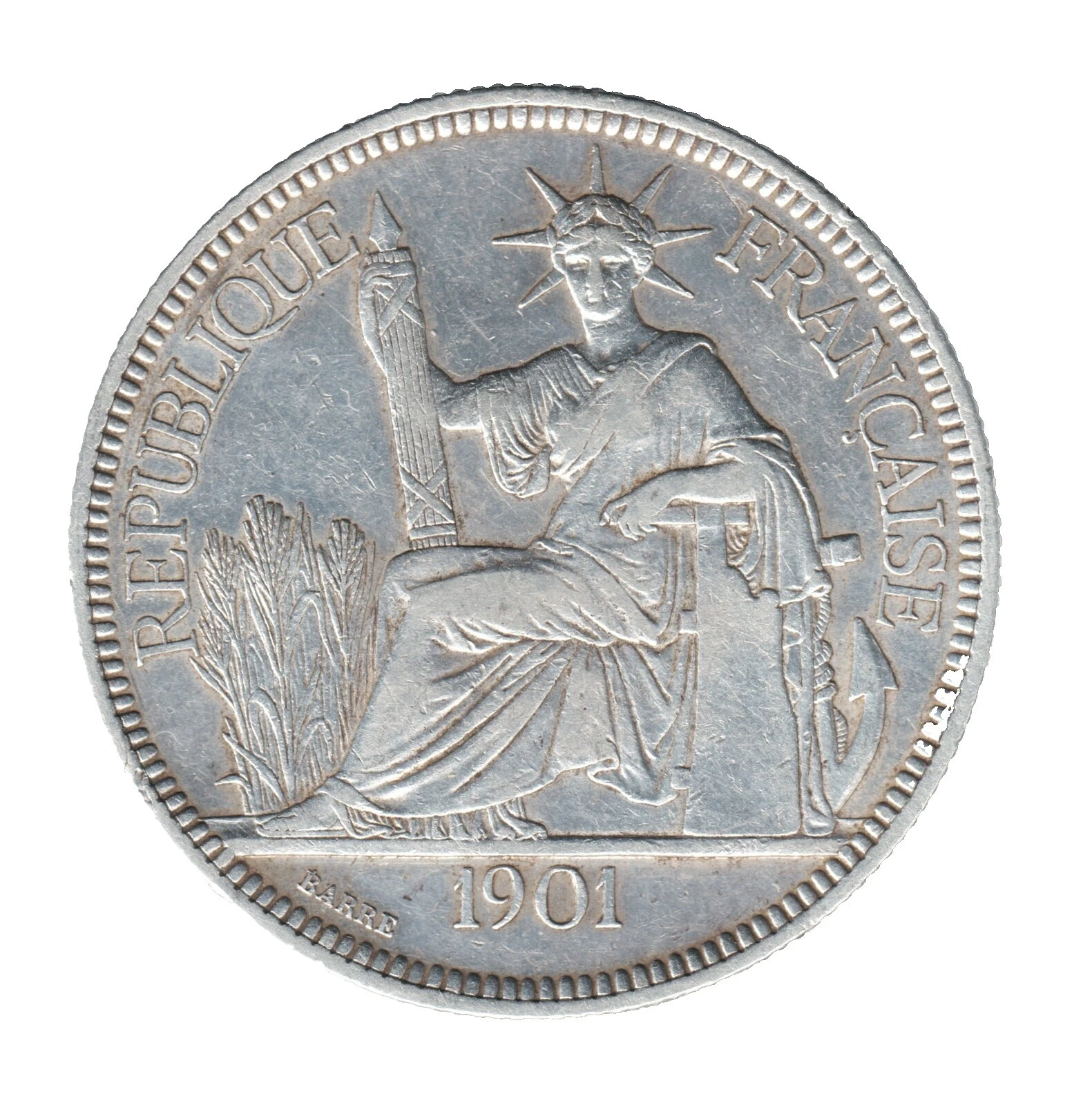 Monedas de plata 1901 año francés