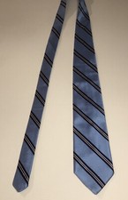Brooks Brothers Makers Necktie Blue Striped Silk Made in USA
