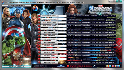 MARVEL'S AVENGERS CHEATS TRAINER MODS TRICK STEAM XBOX GAME PASS EDITOR SOFTWARE