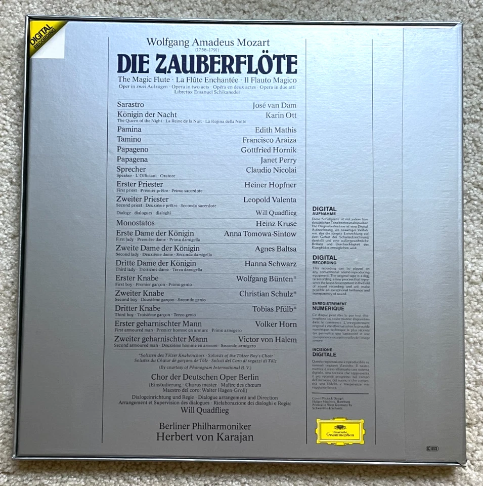 DGG 26 178-4 DIGITAL Karajan, BPO: Mozart: Die Zauberflote. LTD ED + 45RPM 12" M - Image 3 of 4
