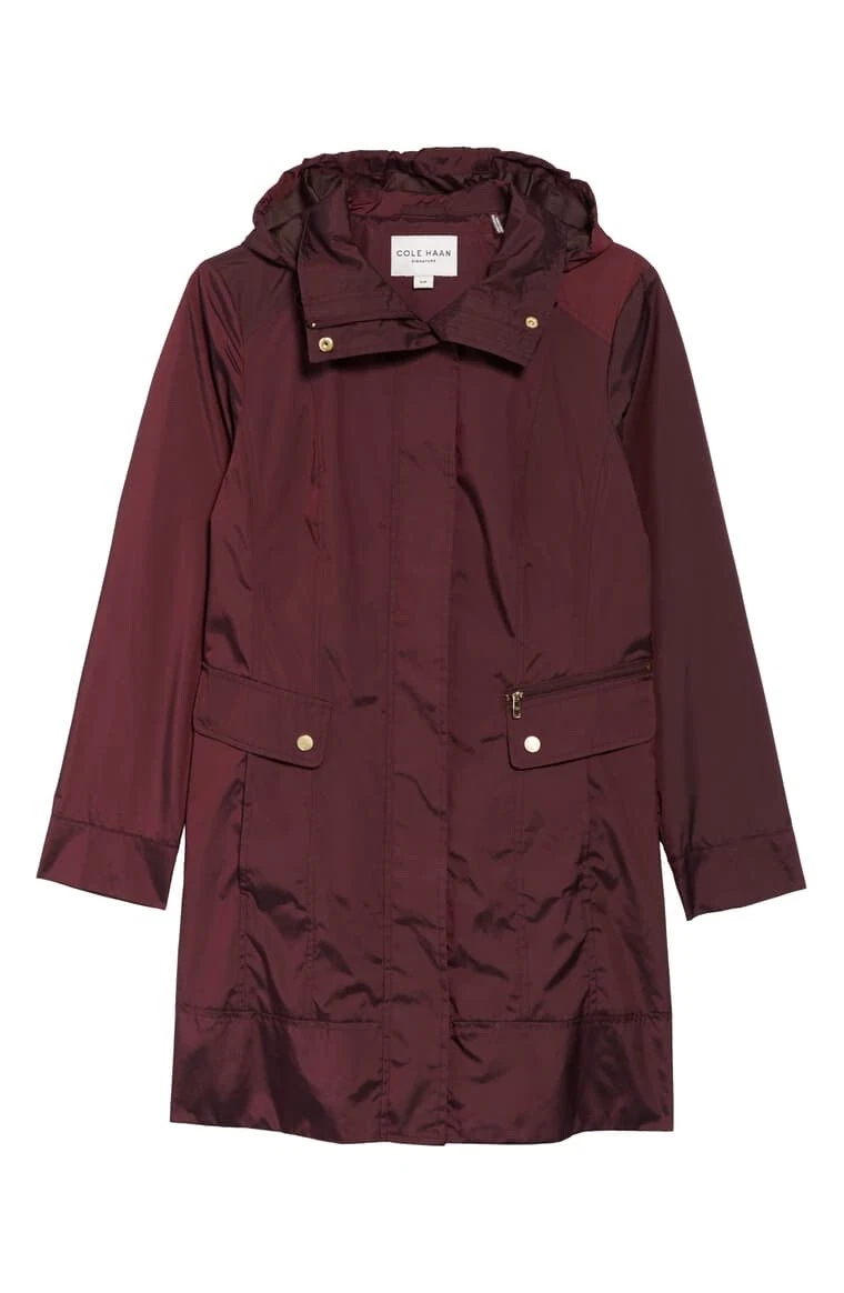 Cole haan signature petite packable best sale raincoat