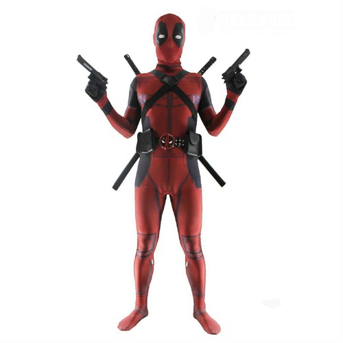 USA Deadpool Costume Cosplay Adulto Bambino Tuta Halloween Lycra Zentai  Babydoll | eBay
