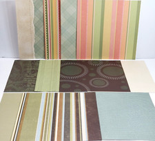Vtg Scrapbook Paper  Cardstock 12x12 Assorted Patterns  Colors 25 pgs