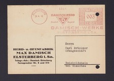 ELSTERBERG, Postkarte 1940, Max Damisch Herd-Ofen-Fabrik