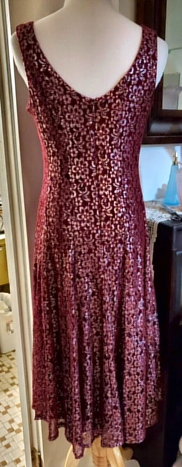 Vestido GABBY SKYE OCASION Elegante Hilo Metálico/Encaje Talla 6 Foto 2 de 4