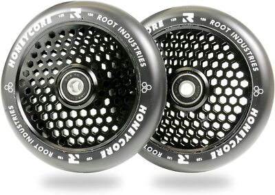 2 x Root Industries Honeycore Stunt-Scooter Rolle 120mm Roller Wheels Schwarz