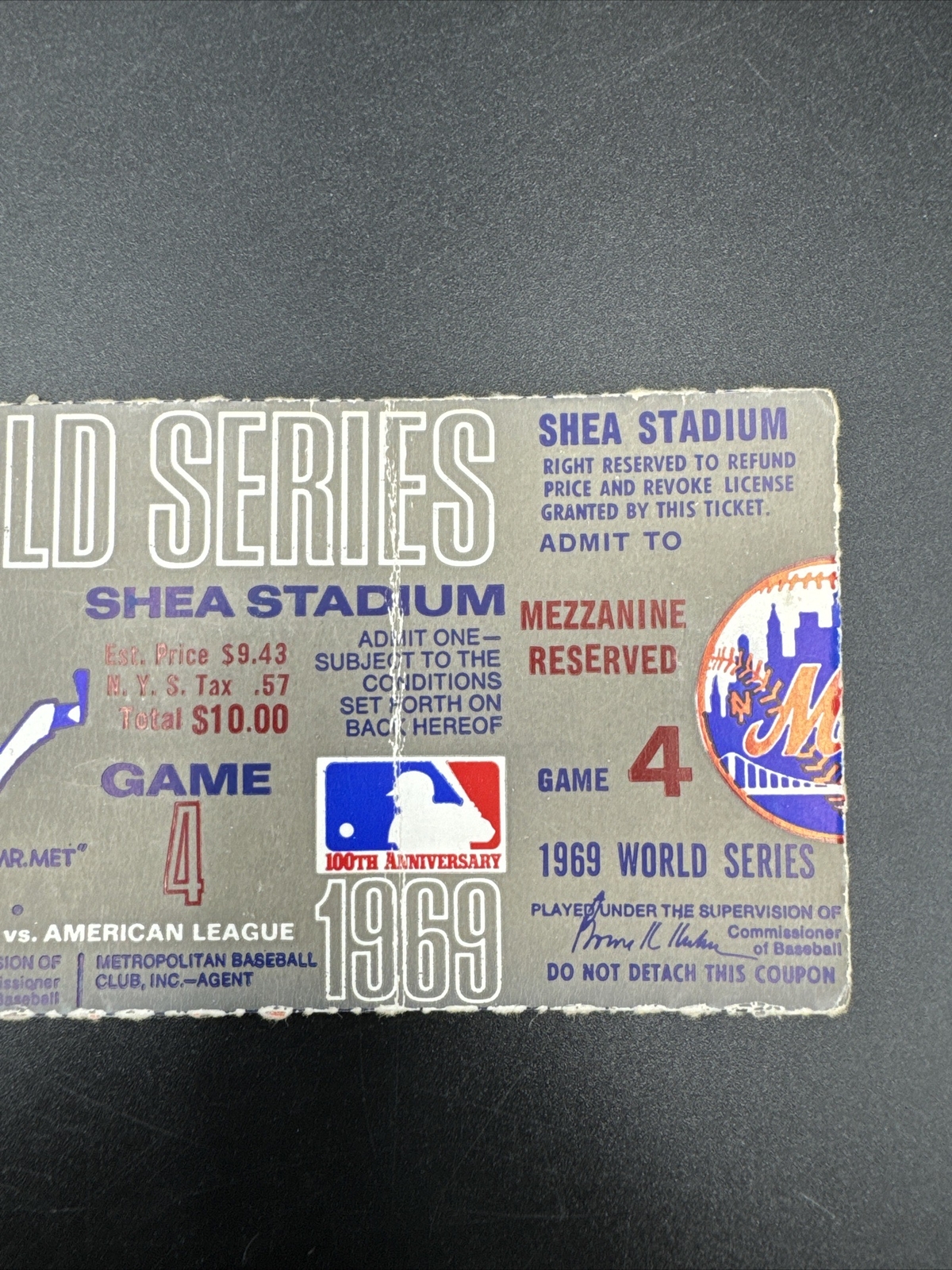 1969 World Series Game 4 New York Mets Ticket Baseball Tom Seaver 10
