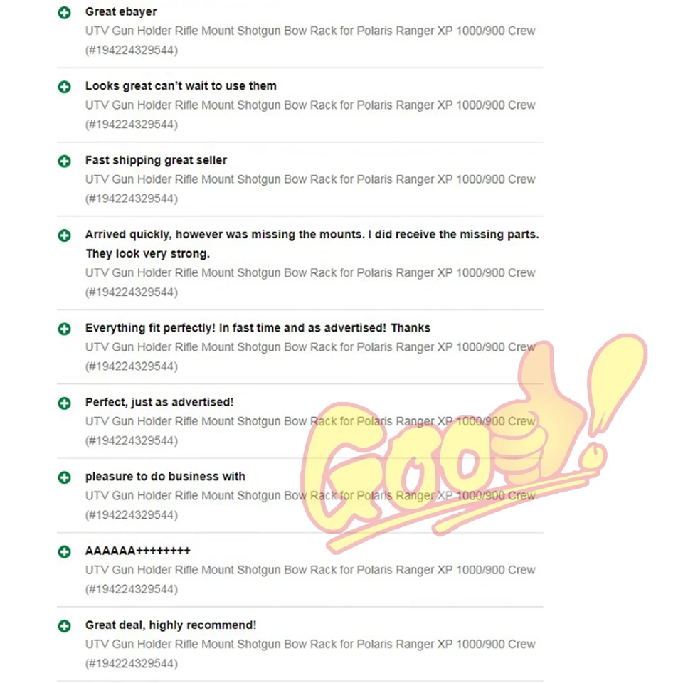 UTV Tool Rack Holder Mount Shot Bow Rack for Polaris Ranger XP 1000/900 Crew - Image 2 of 4