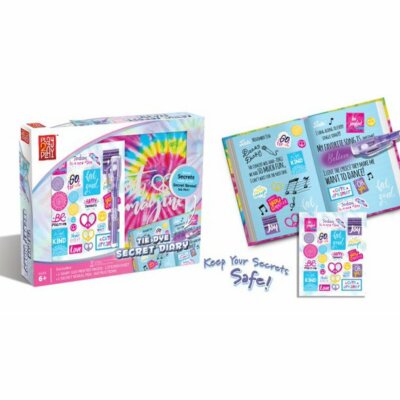Play 2 Play Tie Dye Secret Reveal Diary, Journal Your Secrets, Children Ages 6+