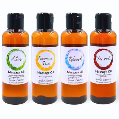 TENDER ESSENCE Massage Oil Blends Natural Essential Oils Aromatherapy CHOOSE YOUR SCENT + SIZE