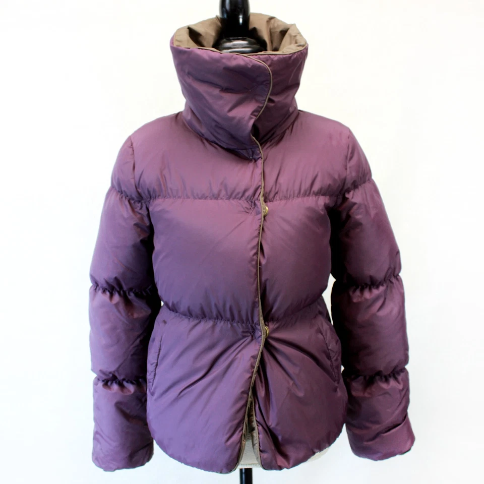 BCBG MAXAZRIA Y2K Plumón Relleno Colorblock Puffer Chaqueta Cálida XS Foto 3 de 4