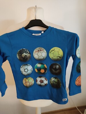 MOLO organic cotton schönes Langarmshirt REIF Footballs Gr. 104 116 NEU