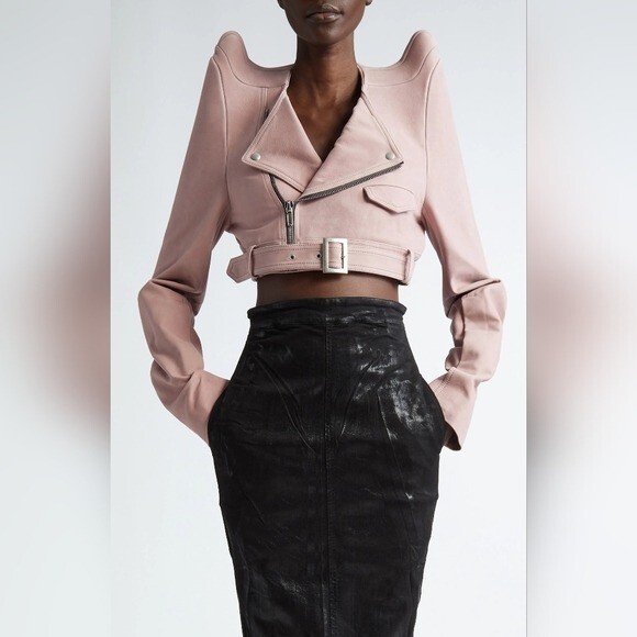 $4,280 Rick Owens Tec Micro Biker Jacket Size 4 | eBay