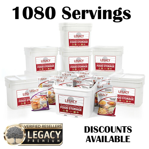 Legacy 1080 Serving 1 Year Food Storage Breakfast Lunch Dinner Meal Package23 for sale online