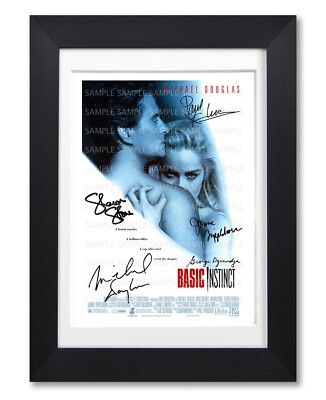 BASIC INSTINCT MOVIE CAST SIGNED POSTER PHOTO PRINT AUTOGRAPH 1992 FILM