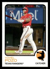 2022 Topps Heritage #614 Yohel Pozo Rookie Card Texas Rangers