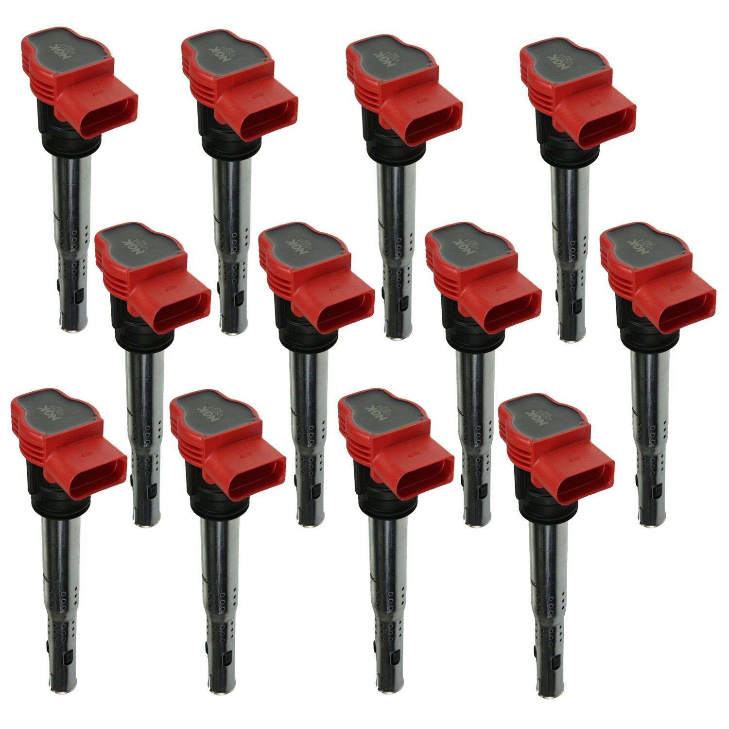 Set of 12 NGK Direct Ignition Coils for Audi A8 Quattro 6.3L W12 2012