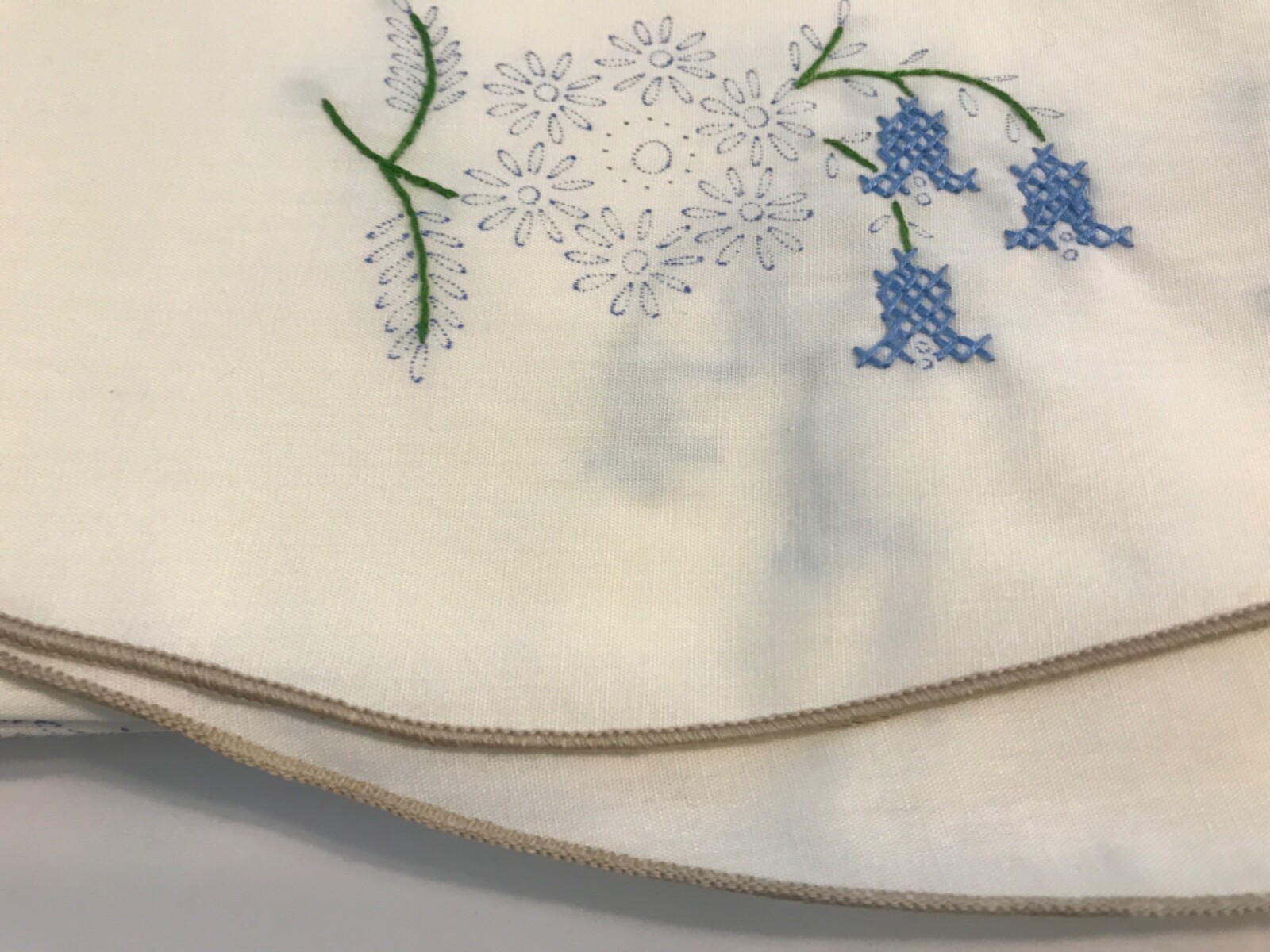 Bluebells Tablecloth by Paragon Stamped Cross Stitch and Embroidery