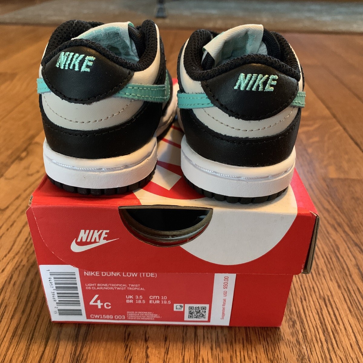 Nike Dunk Low Light Bone / Tropical Twist / Black Shoes TDE 