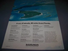 VINTAGE.... PRIVATE FLYING "BAHAMAS"..ORIGINAL 1-PAGE SALES AD...RARE! (97T)