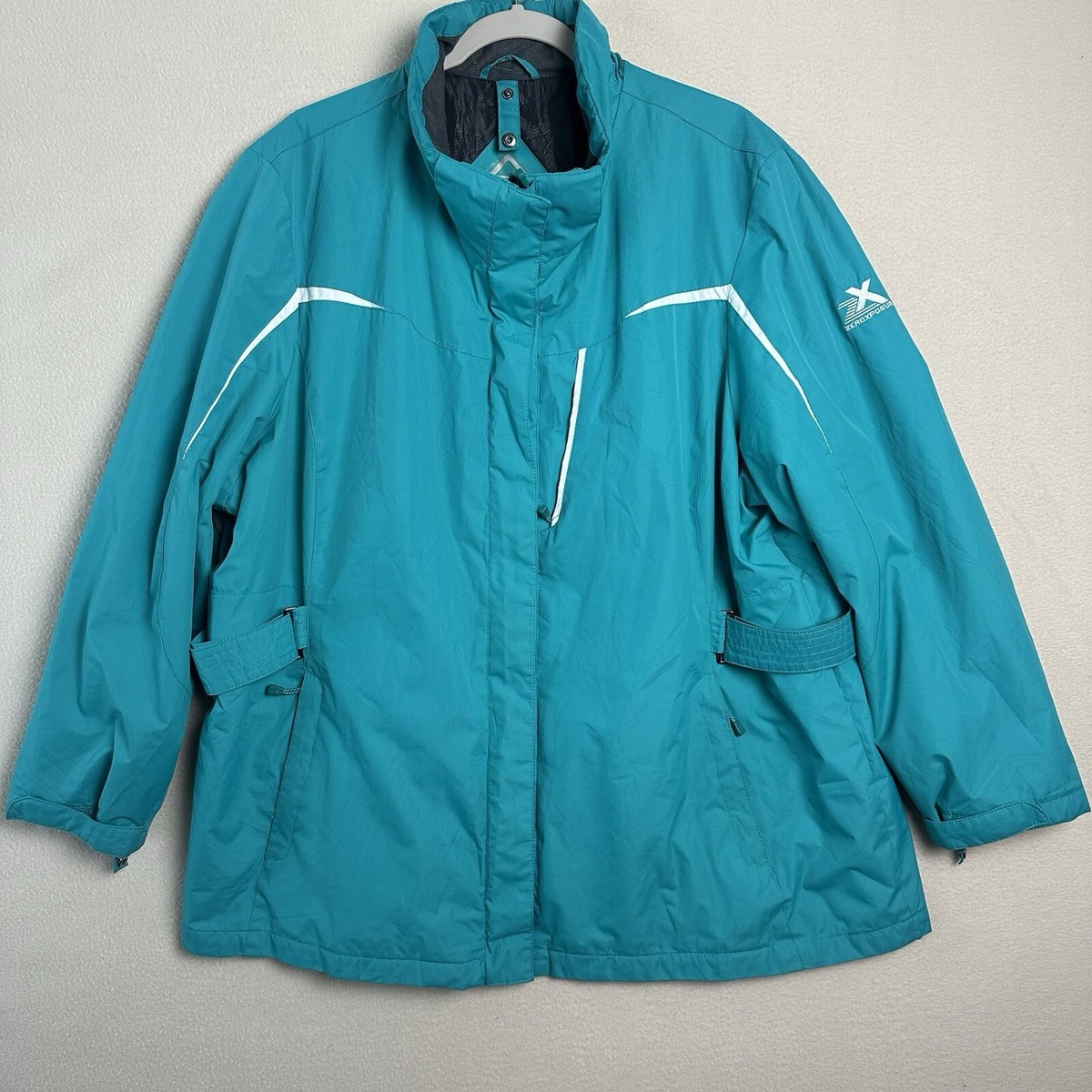 ZeroXposur Winter Jacket Coat Womens 1X Teal Missing Hood