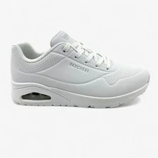 Skechers Uno Stand On Air White Womens Wide Athletic Sneaker