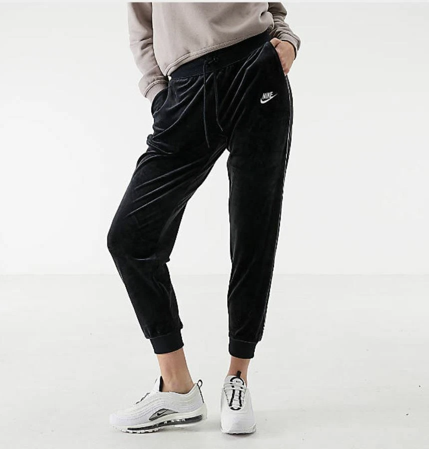 NEW WOMEN'S NIKE HERITAGE SPORTSWEAR VELOUR JOGGERS TRACK PANTS ~ XL  #BV5035