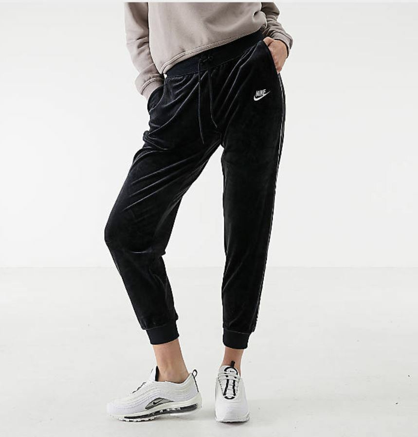 NEW WOMEN'S NIKE HERITAGE SPORTSWEAR VELOUR JOGGERS TRACK PANTS