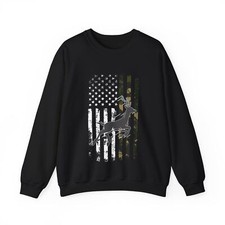 Deer Hunting Camo American Flag Sweatshirt, Hunters Hunting Lovers Sweatshirt