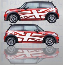 Union Jack XL Flag Side Graphics - Vinyl Decals for Mini Cooper R56 (2006-2013)