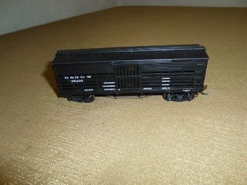 ROUNDHOUSE HO TRAIN RND84209 D&RGW 35203 BLACK 36' STOCK CAR RIO GRANDE - Picture 6 of 10