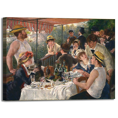 Renoir Unterhemdfrühstück Bild Druck Leinwand Gemälde Rahmen Wohnkultur