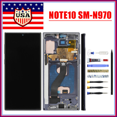 OLED Screen LCD Display Touch Digitizer Frame For Samsung Galaxy Note 10 SM-N970