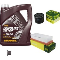 Mann Inspektionspaket 5L Mannol Longlife 504/507 5W-30 FüR Dacia Duster Sandero