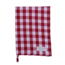 Krasilnikoff: Geschirrtuch Large Checkered Scarlet Red 50 x 70 cm Tea Towel Karo