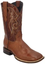 Men Genuine Leather Arkansas Shedron Western Wide Square Toe Boots Handcrafted