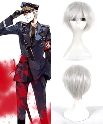Axis Powers Hetalia Germany Gilbert Beilschmidt Silver Cosplay Anime Wig