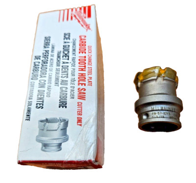49-57-8213 Milwaukee 1-1/16 Carbide Tooth Hole Saw Quick Change Cutter 1/2 Depth