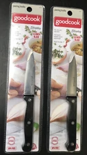 Lot of 2 Paring Knifes GoodCook 3.5-Inch Stainless Steel 3.5" BPA Free