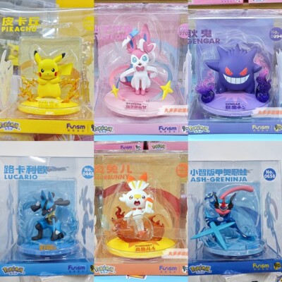 Funism Mini Pokemon PrimeFigure Gengar Sylveon Lucario Scorbunny